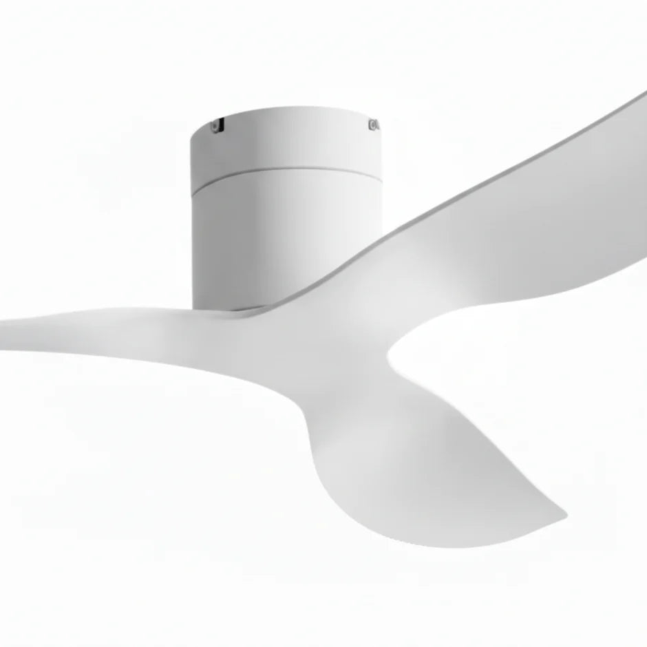 Ultra-Slim Ceiling Fan - White & White ABS