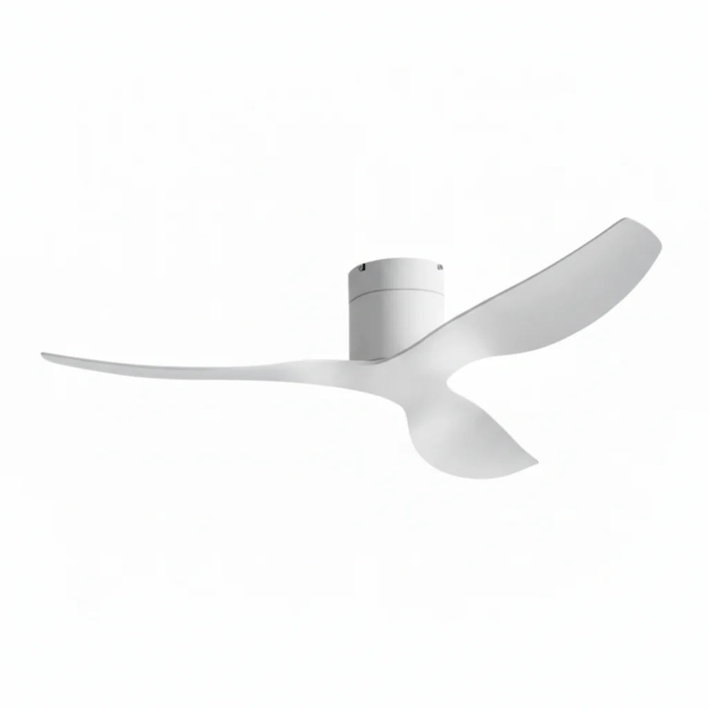 Ultra-Slim Ceiling Fan - White & White ABS
