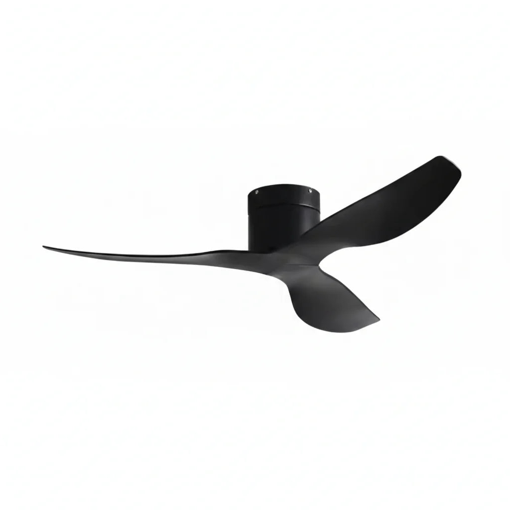 Ultra-flat Ceiling Fan - Black & Black ABS