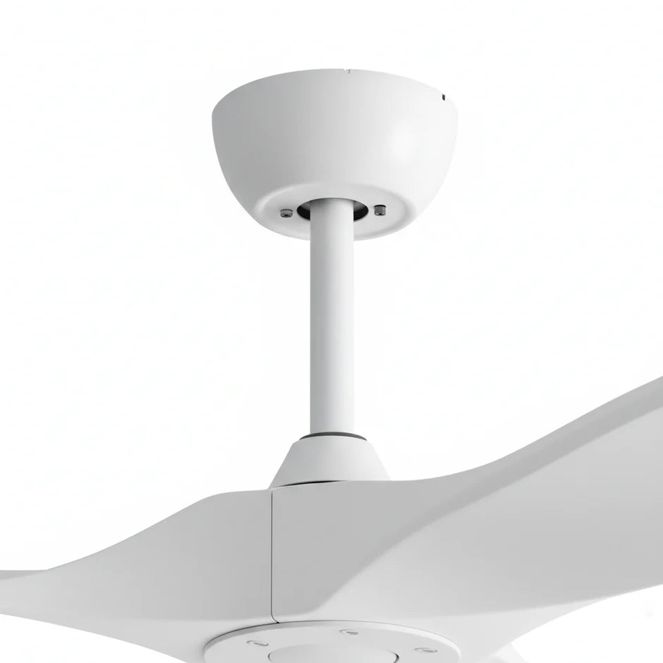 Silent Vintage Ceiling Fan - White and White ABS